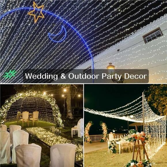 800LED 330FT Warm White String Lights, 8 Mode Plug in Waterproof Decor - Picture 6 of 6
